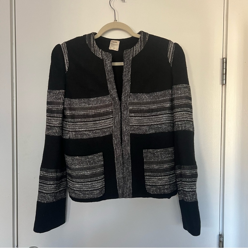 L’Agence Tweed and Wool Jacket